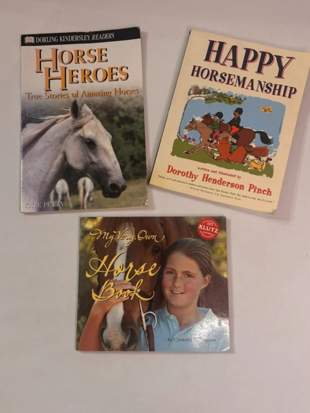 Horse Books for Kids ( Set of 3 ) Assorted Horse/Rider Content.